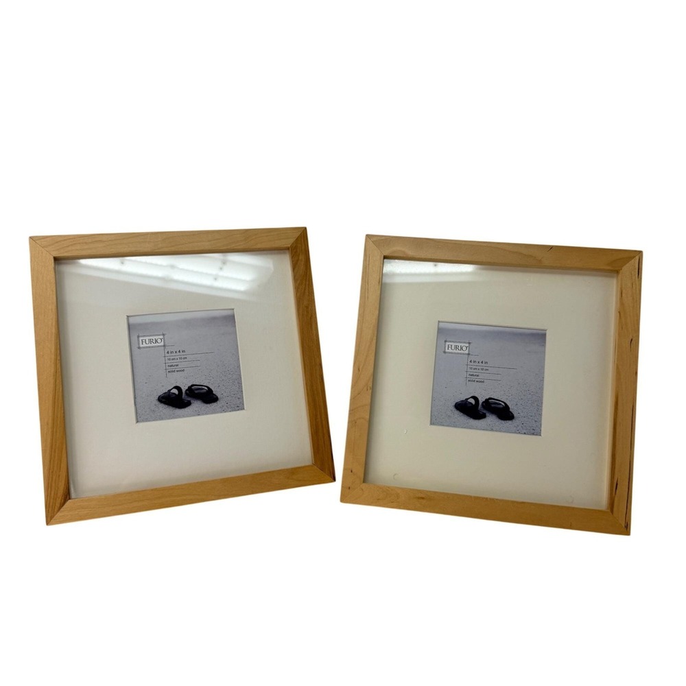 Vintage Wood Collage Frames Set Furio Oak Multi Opening Photo Display 1990s